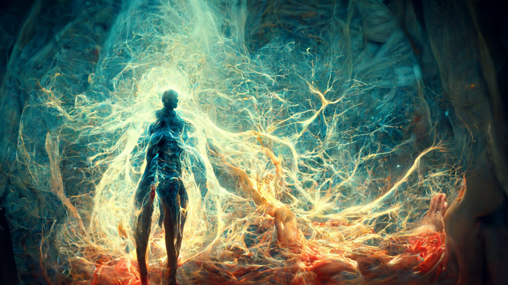 A human body with universal transcendent mind © Vadim Kosmowski