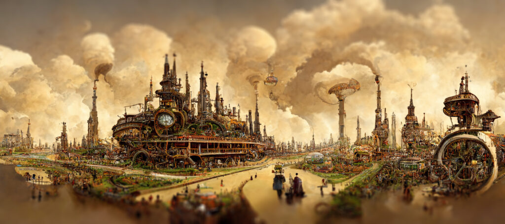 Steampunk discworld panorama © Vadim Kosmowski